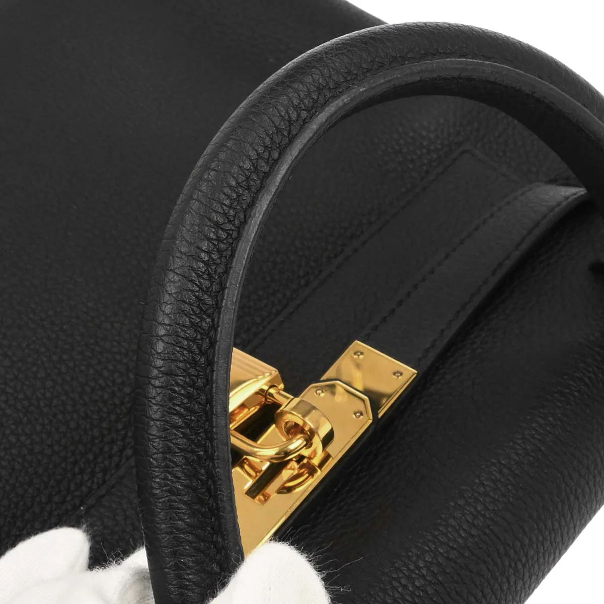 Hermes Black Togo Kelly 28 Retourne 2way Shoulder Handbag - Image 12