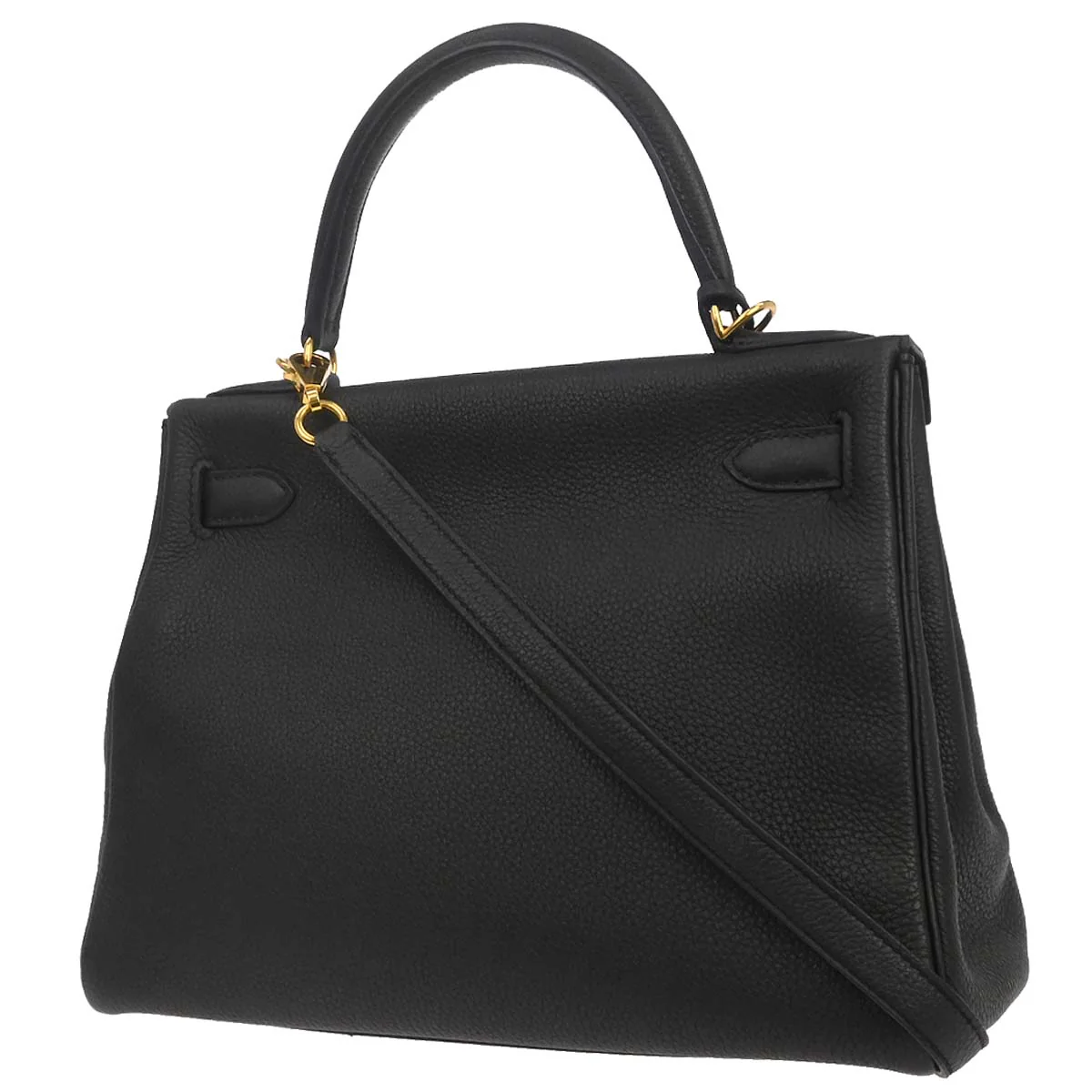 Hermes Black Togo Kelly 28 Retourne 2way Shoulder Handbag - Image 2