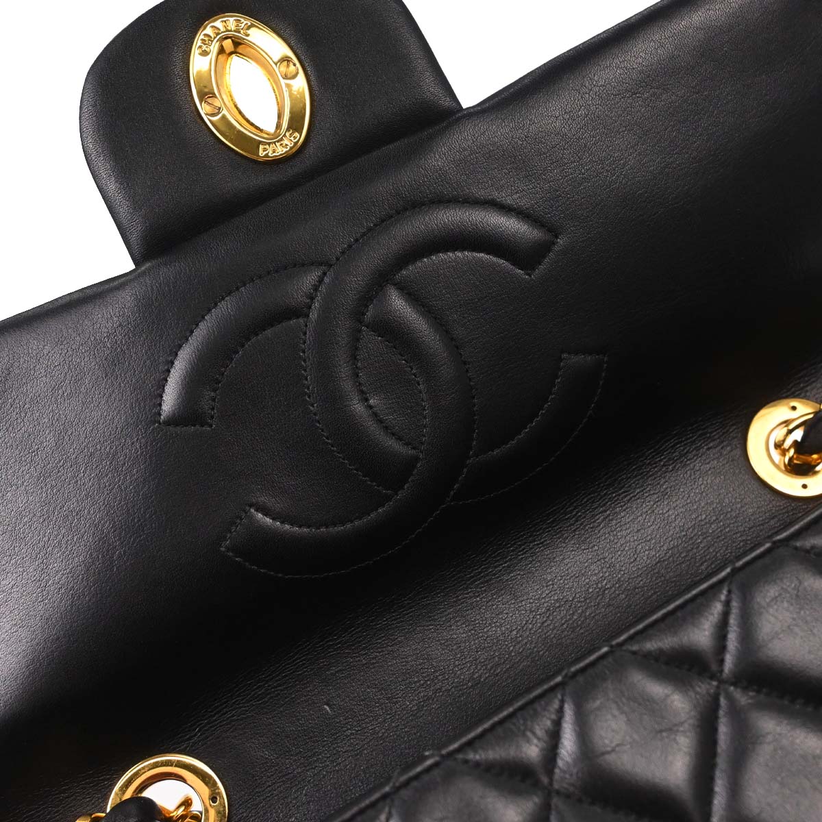 Chanel Black Lambskin Maxi Classic Flap Shoulder Bag - Image 15