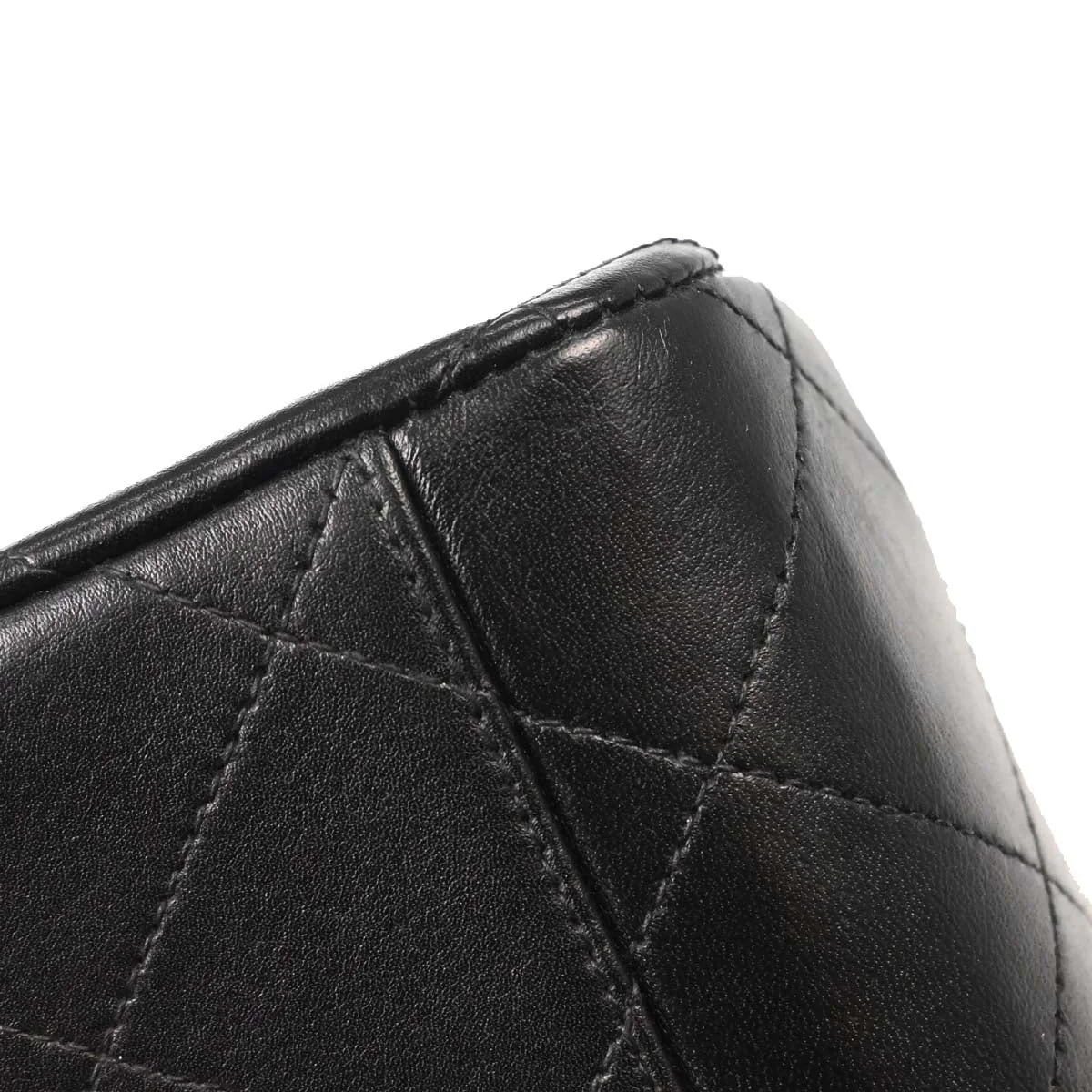Chanel Black Lambskin Maxi Classic Flap Shoulder Bag - Image 6