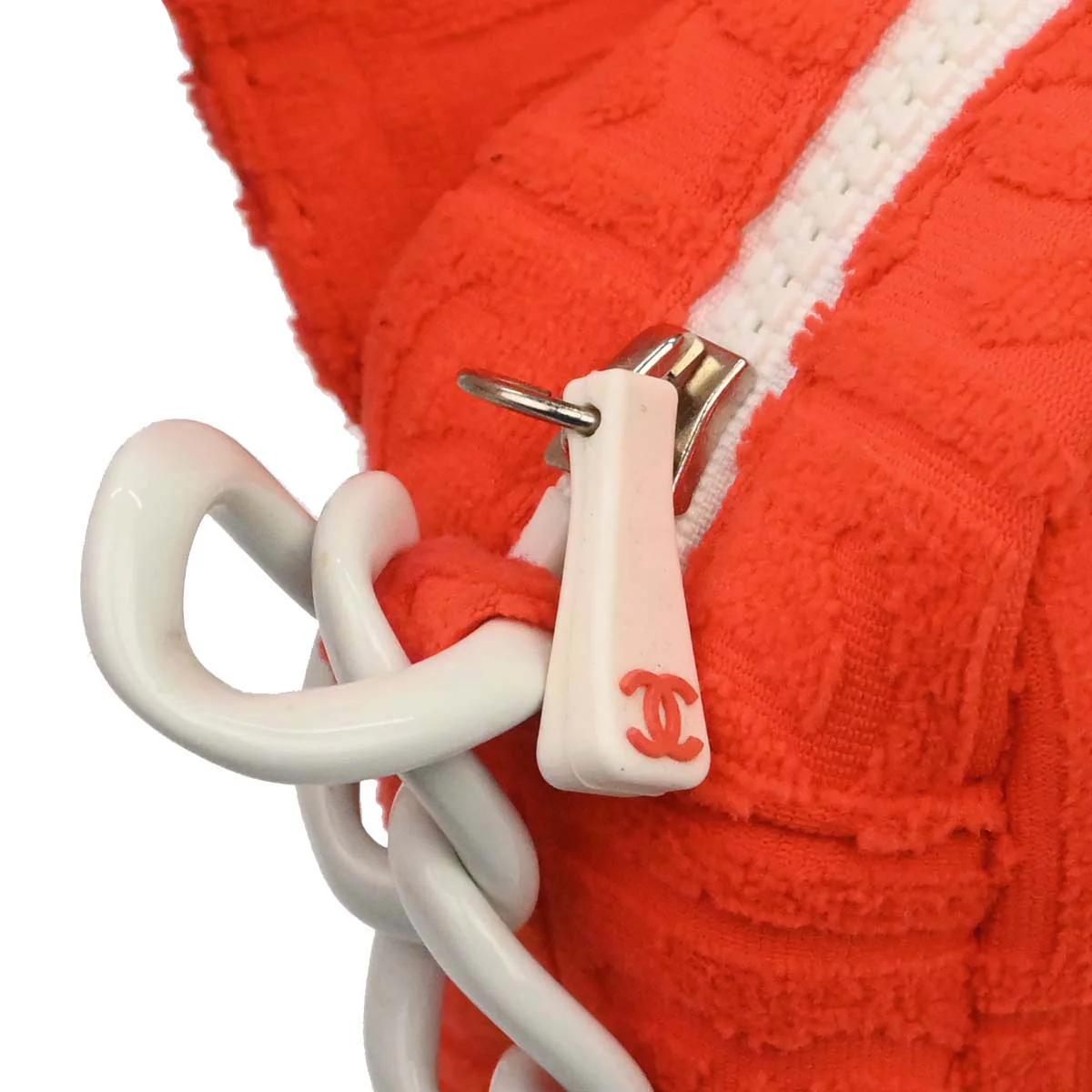 Chanel Orange Cotton Sport Line Handbag - Image 13