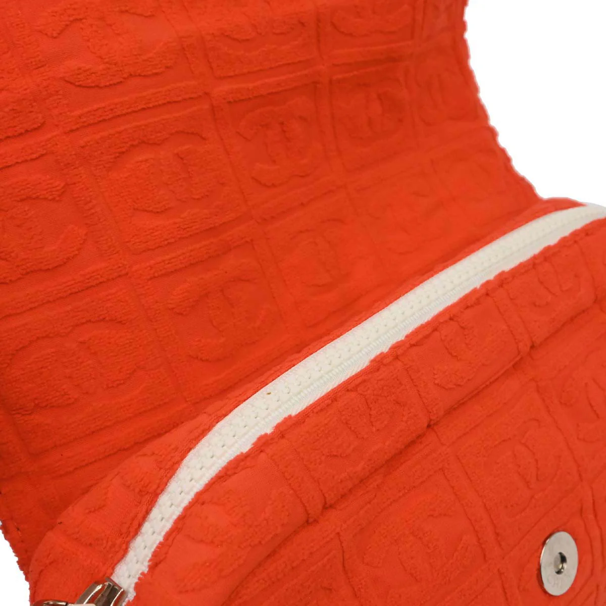 Chanel Orange Cotton Sport Line Handbag - Image 14