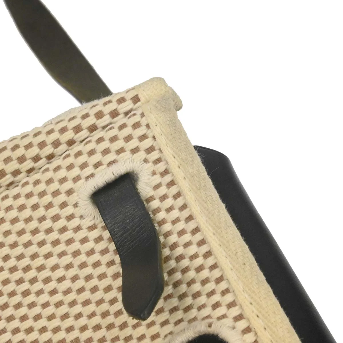 Hermes Black Natural Toile Officier GM Herbag TPM 2 in 1 Shoulder Bag - Image 12
