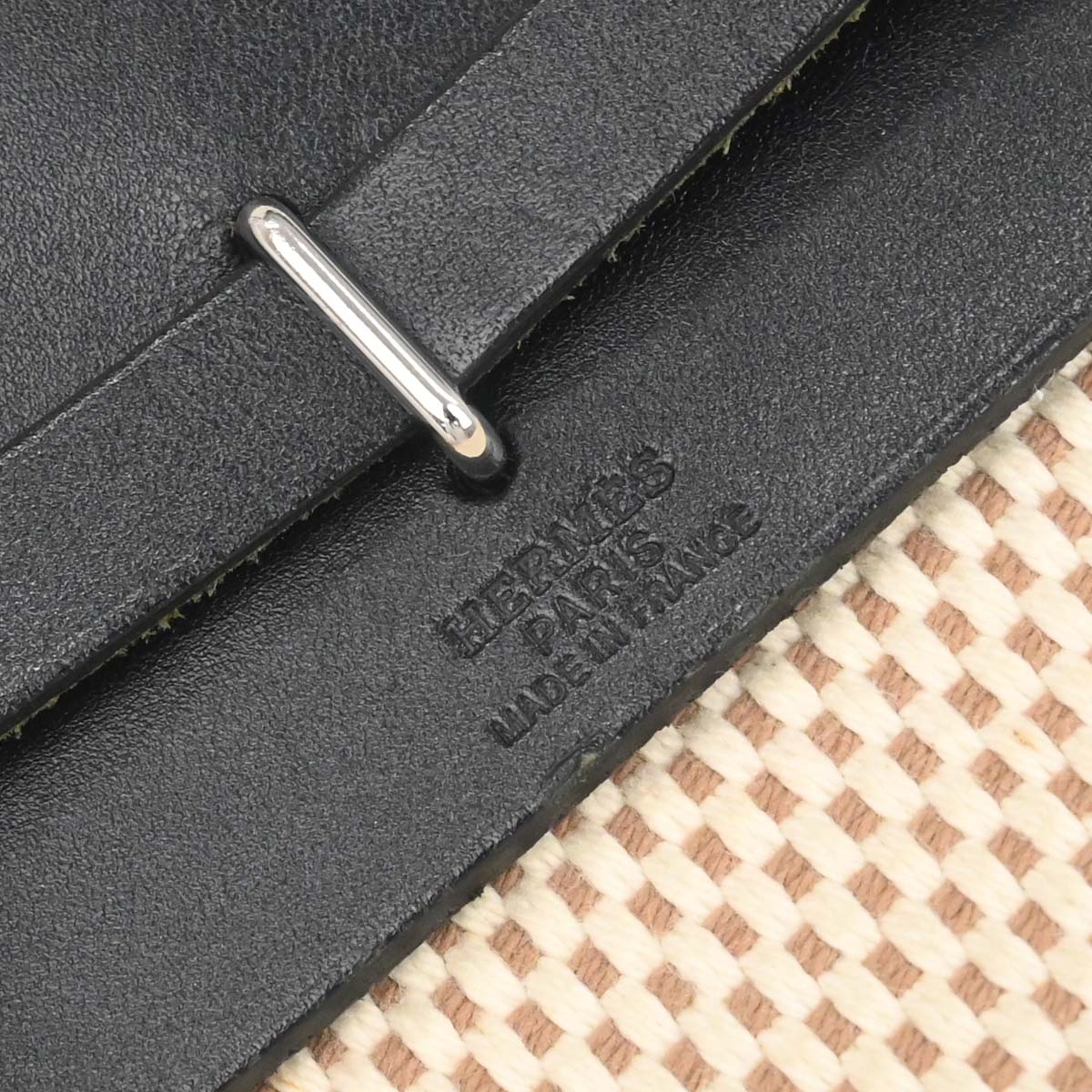 Hermes Black Natural Toile Officier GM Herbag TPM 2 in 1 Shoulder Bag - Image 18