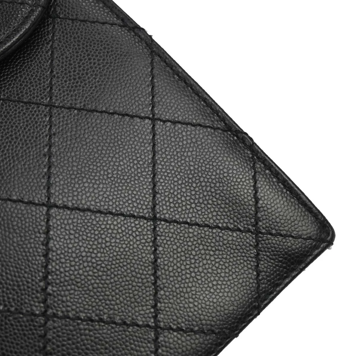Chanel Black Caviar Skin Handbag - Image 10