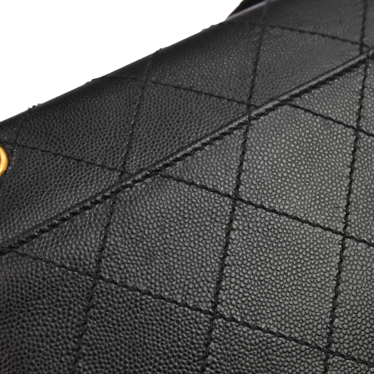 Chanel Black Caviar Skin Handbag - Image 14