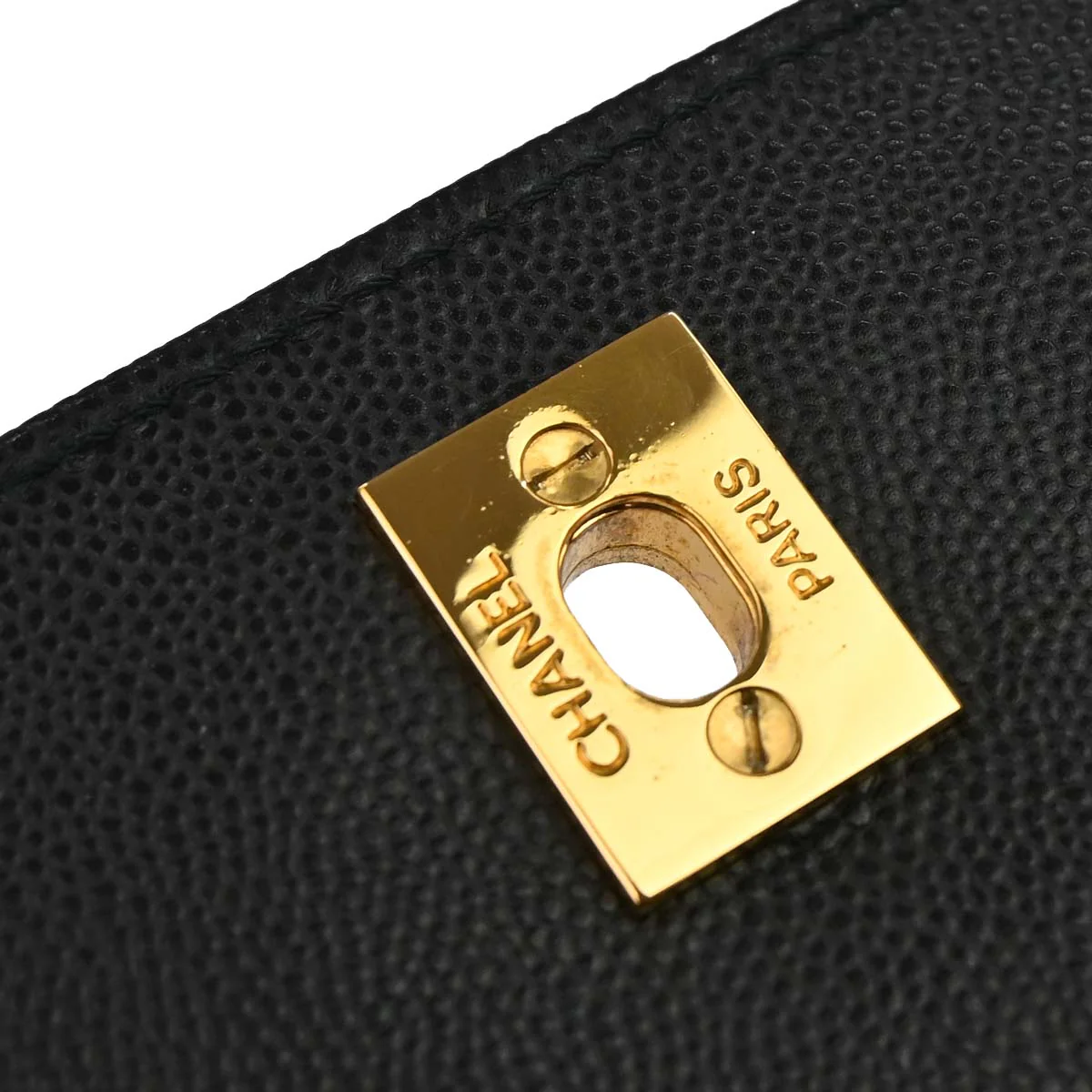 Chanel Black Caviar Skin Handbag - Image 17