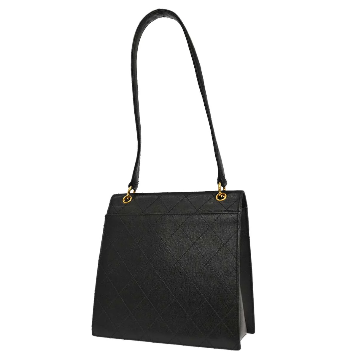 Chanel Black Caviar Skin Handbag - Image 2
