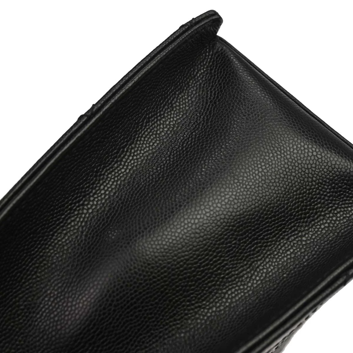 Chanel Black Caviar Skin Handbag - Image 8