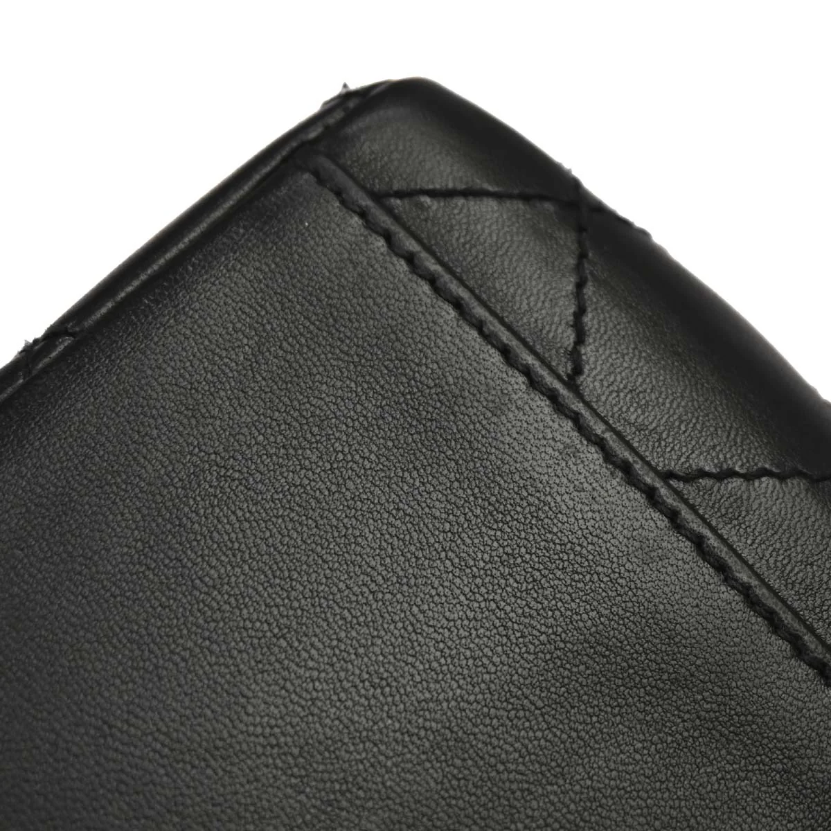 Chanel Black Lambskin Acrylic Chain Straight Flap Handbag - Image 4