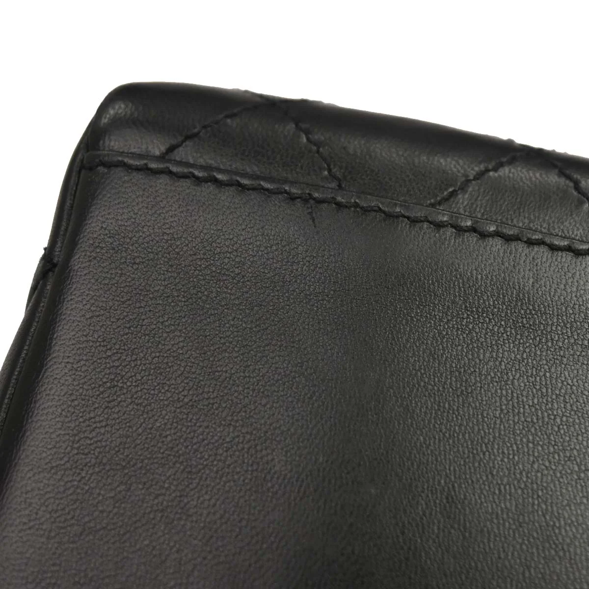 Chanel Black Lambskin Acrylic Chain Straight Flap Handbag - Image 5