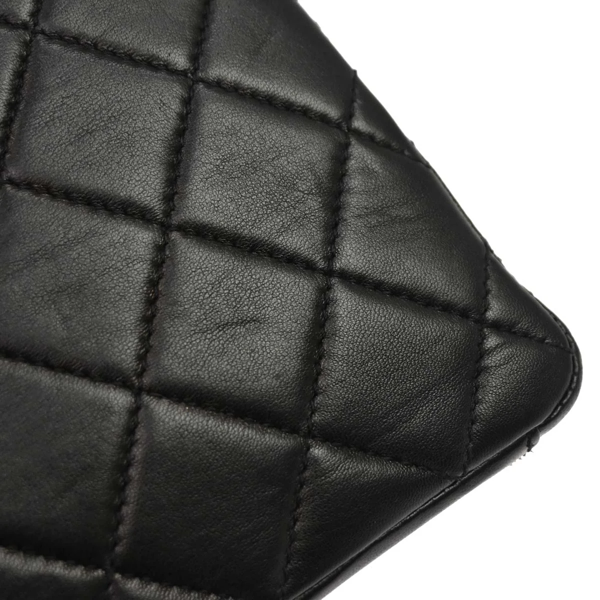 Chanel Black Lambskin Acrylic Chain Straight Flap Handbag - Image 6