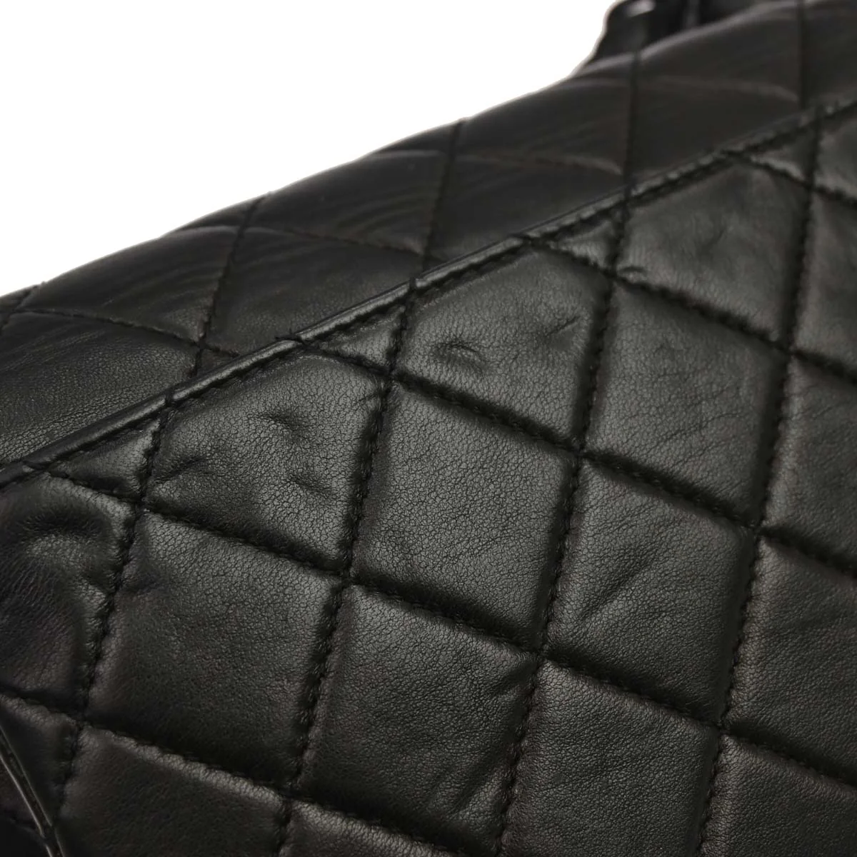 Chanel Black Lambskin Acrylic Chain Straight Flap Handbag - Image 8