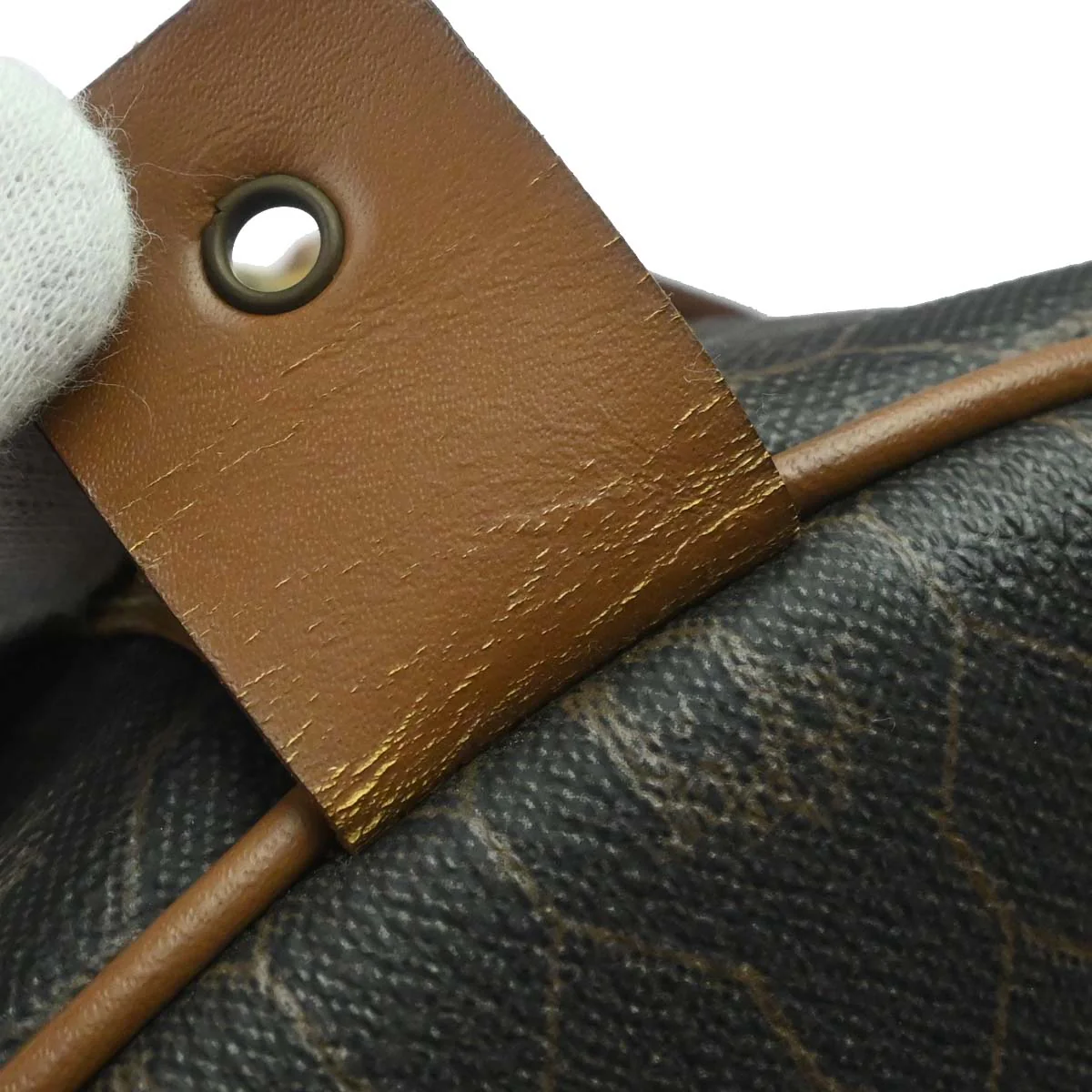 Christian Dior Black Brown Honeycomb Duffle Handbag - Image 14