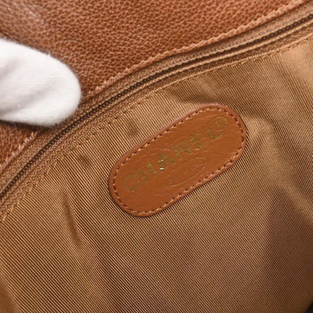 Chanel 1997-1999 Brown Caviar Skin Straight Flap Shoulder Bag - Image 18