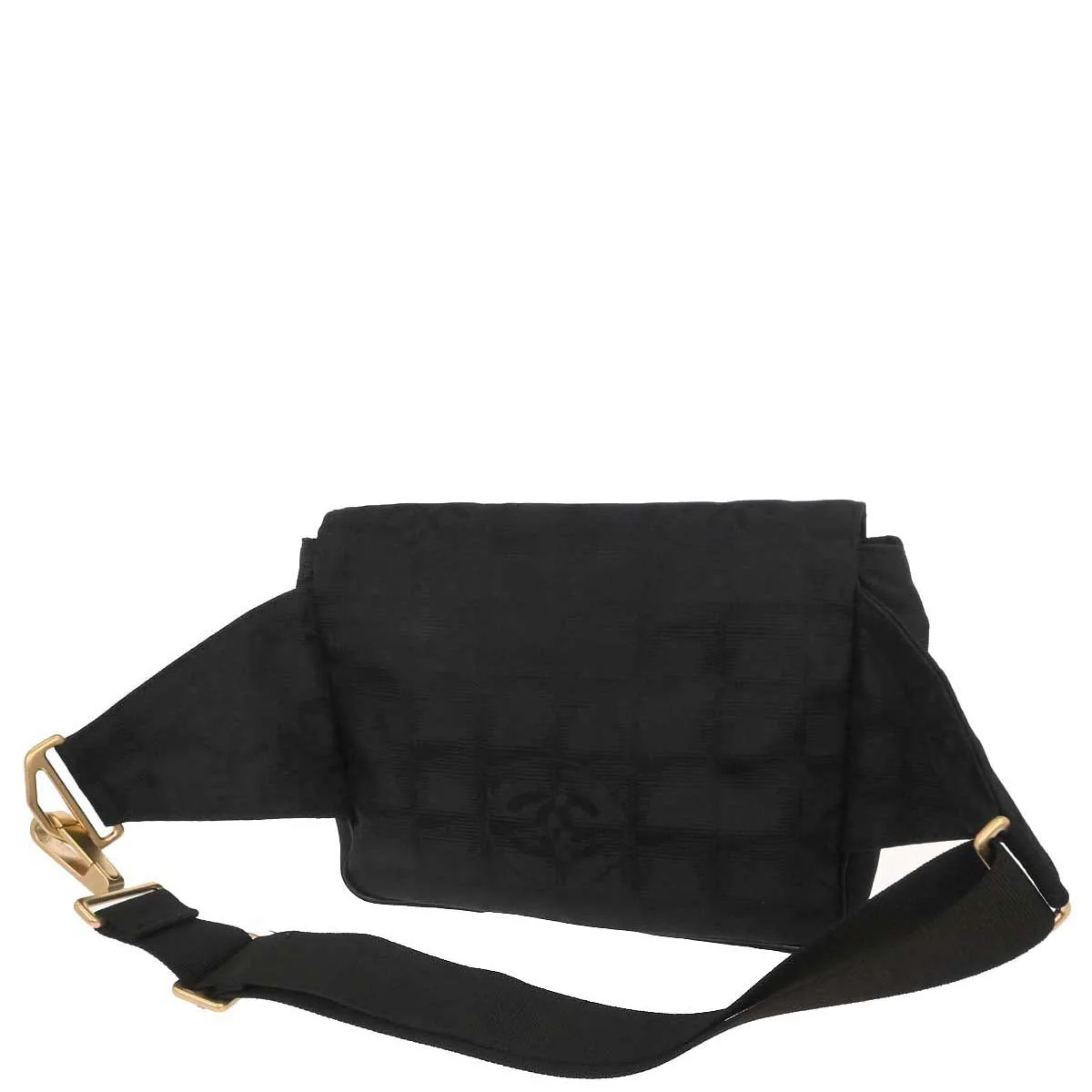 Chanel 2005-2006 Black Jacquard Nylon Travel Line Waist Bum Bag - Image 2