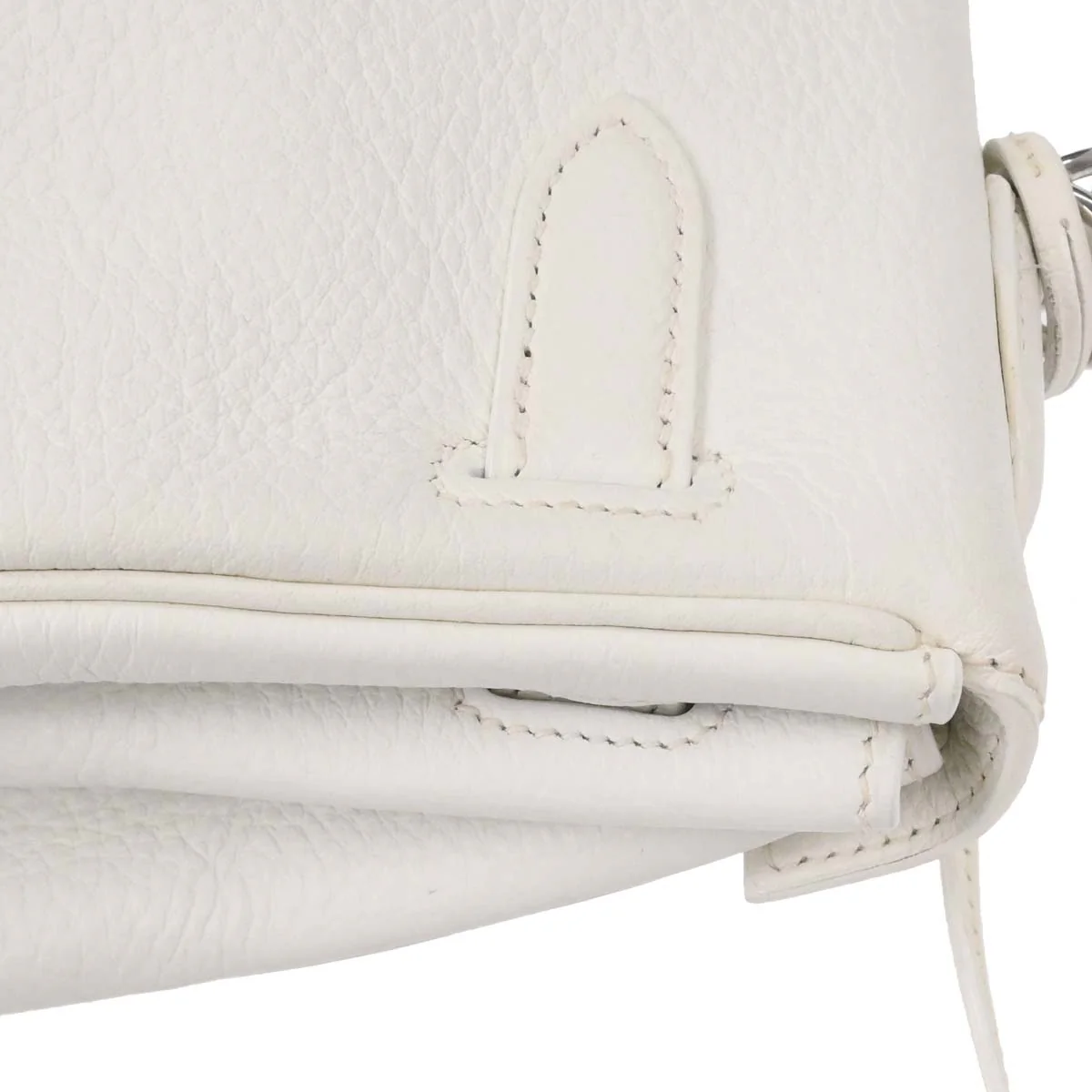 Hermes White Taurillon Clemence Kelly 32 Retourne 2way Shoulder Handbag - Image 11