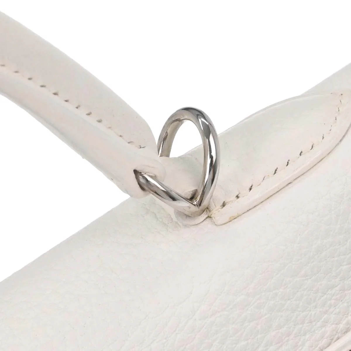 Hermes White Taurillon Clemence Kelly 32 Retourne 2way Shoulder Handbag - Image 15