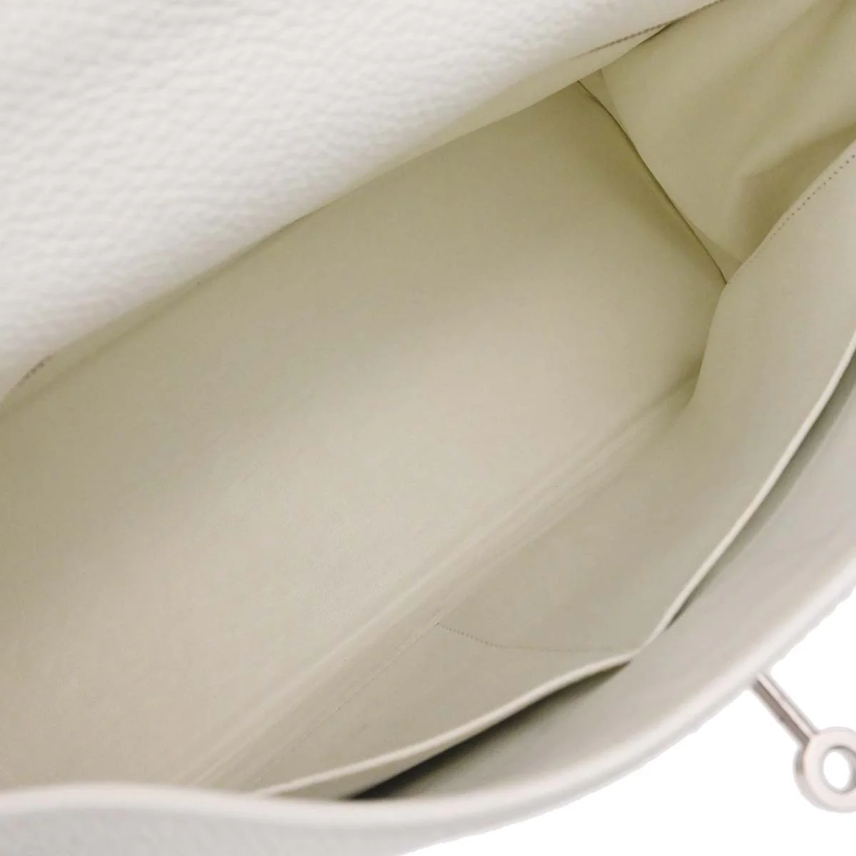 Hermes White Taurillon Clemence Kelly 32 Retourne 2way Shoulder Handbag - Image 18