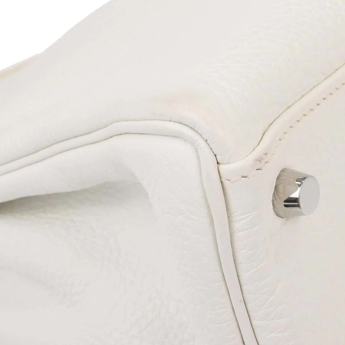 Hermes White Taurillon Clemence Kelly 32 Retourne 2way Shoulder Handbag - Image 6