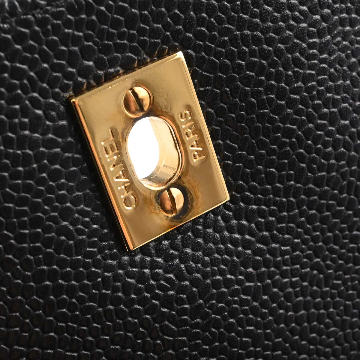 Chanel Black Caviar Skin Top Handle Handbag - Image 13