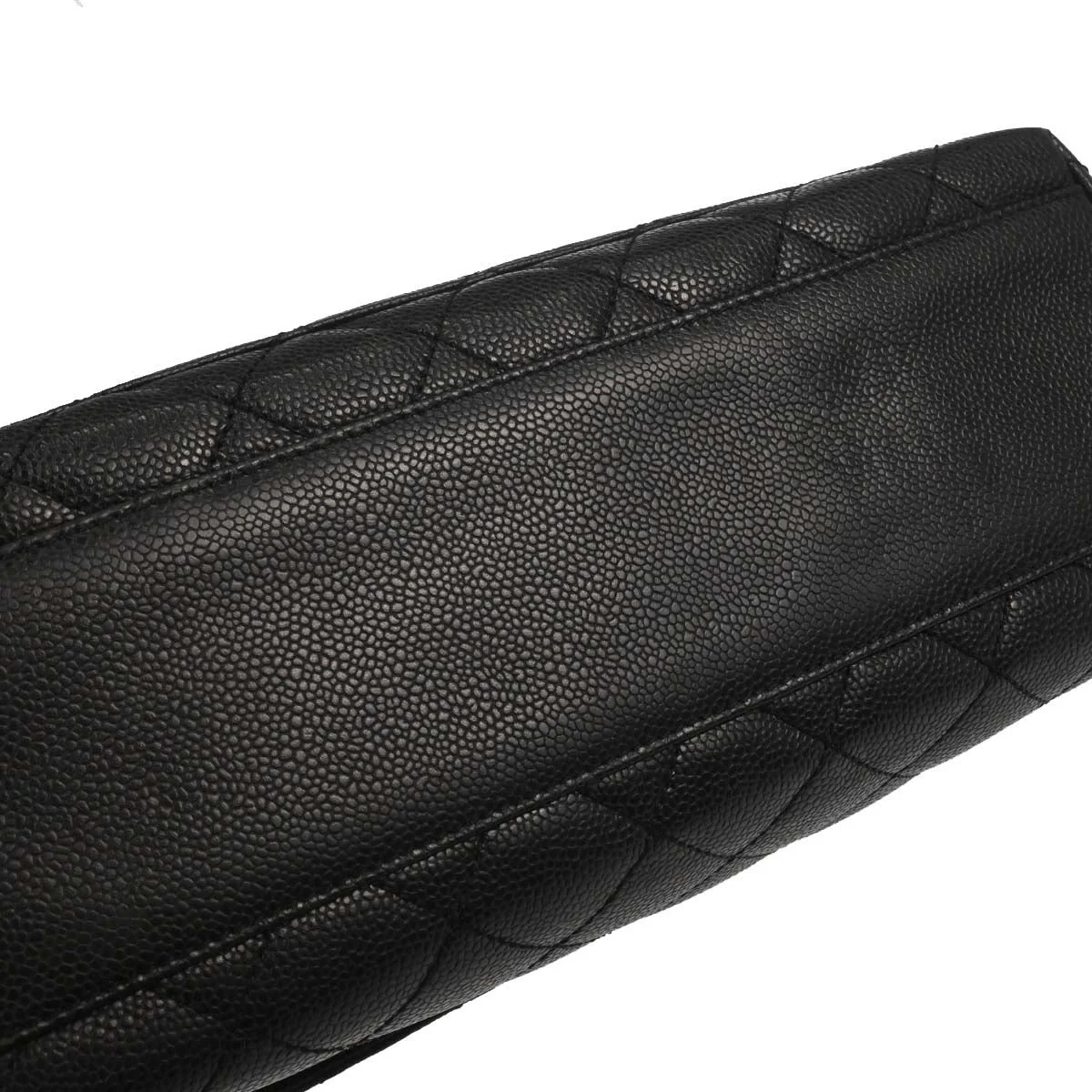 Chanel Black Caviar Skin Top Handle Handbag - Image 3