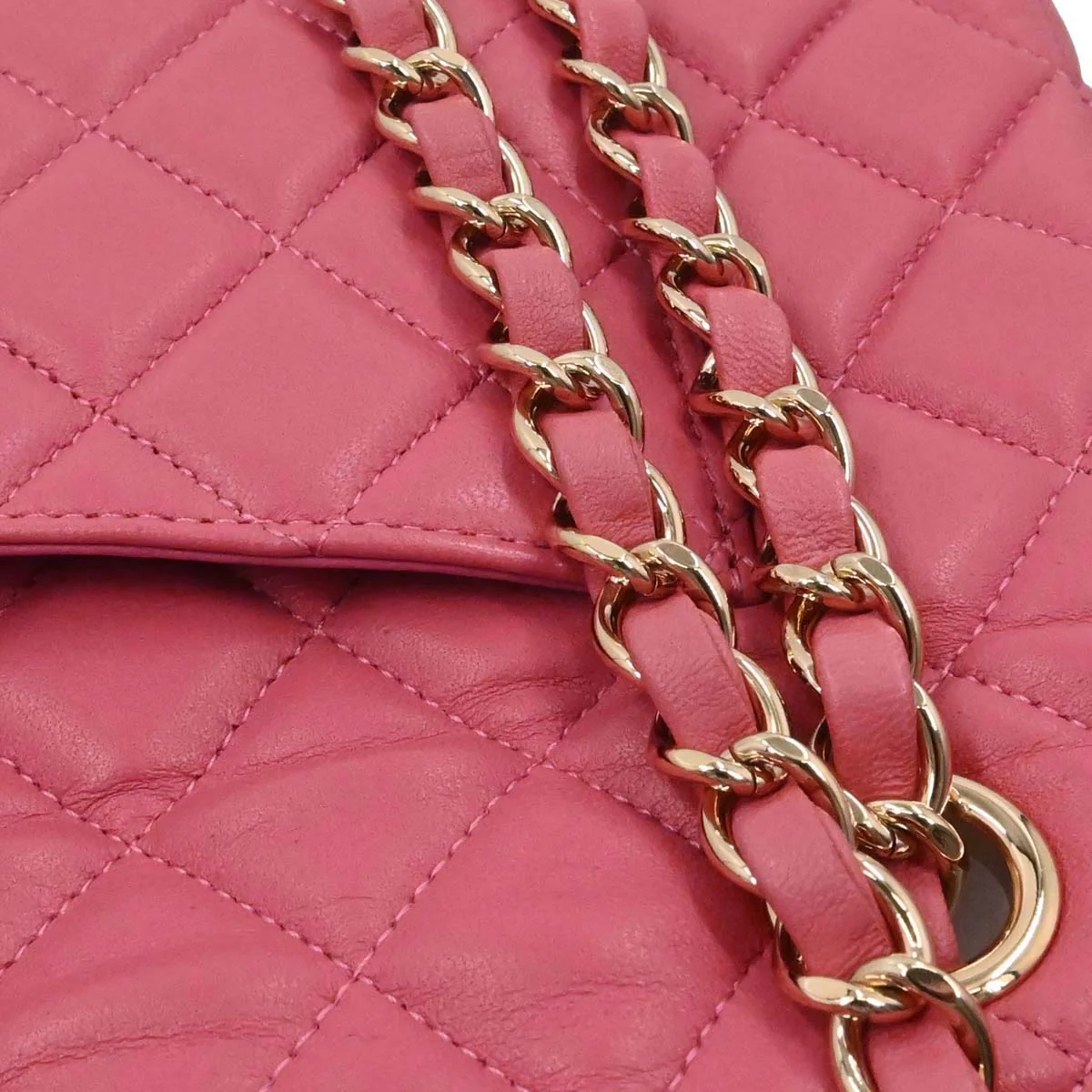 Chanel Pink Lambskin Valentine Shoulder Bag - Image 10