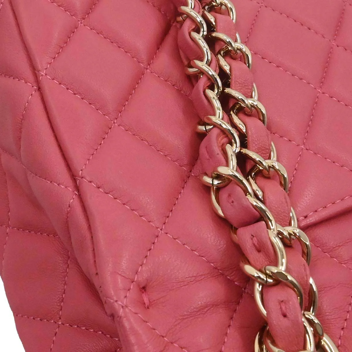 Chanel Pink Lambskin Valentine Shoulder Bag - Image 11