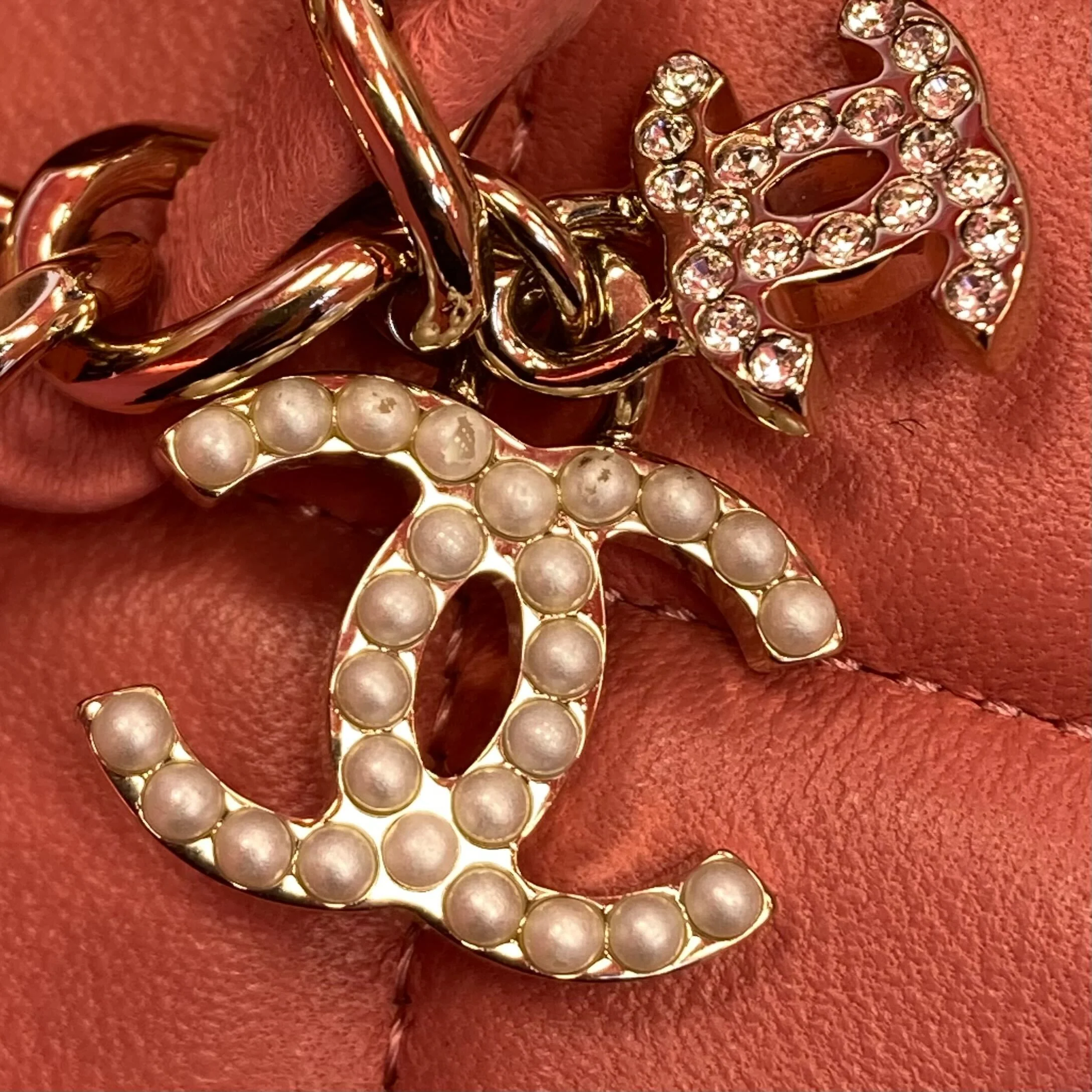 Chanel Pink Lambskin Valentine Shoulder Bag - Image 22