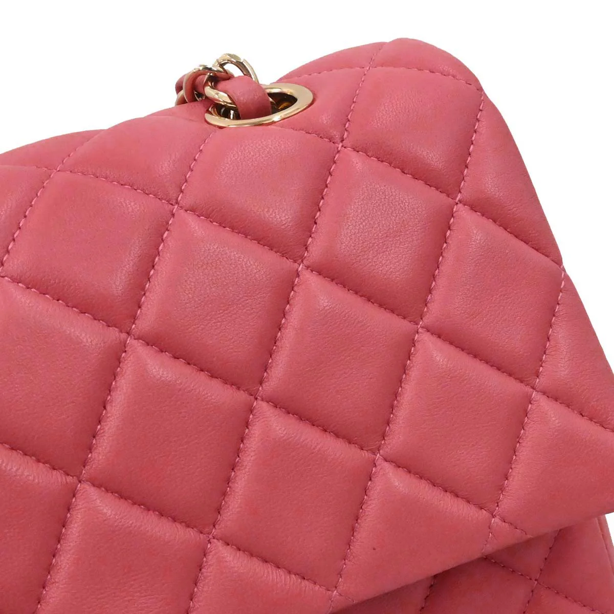 Chanel Pink Lambskin Valentine Shoulder Bag - Image 8