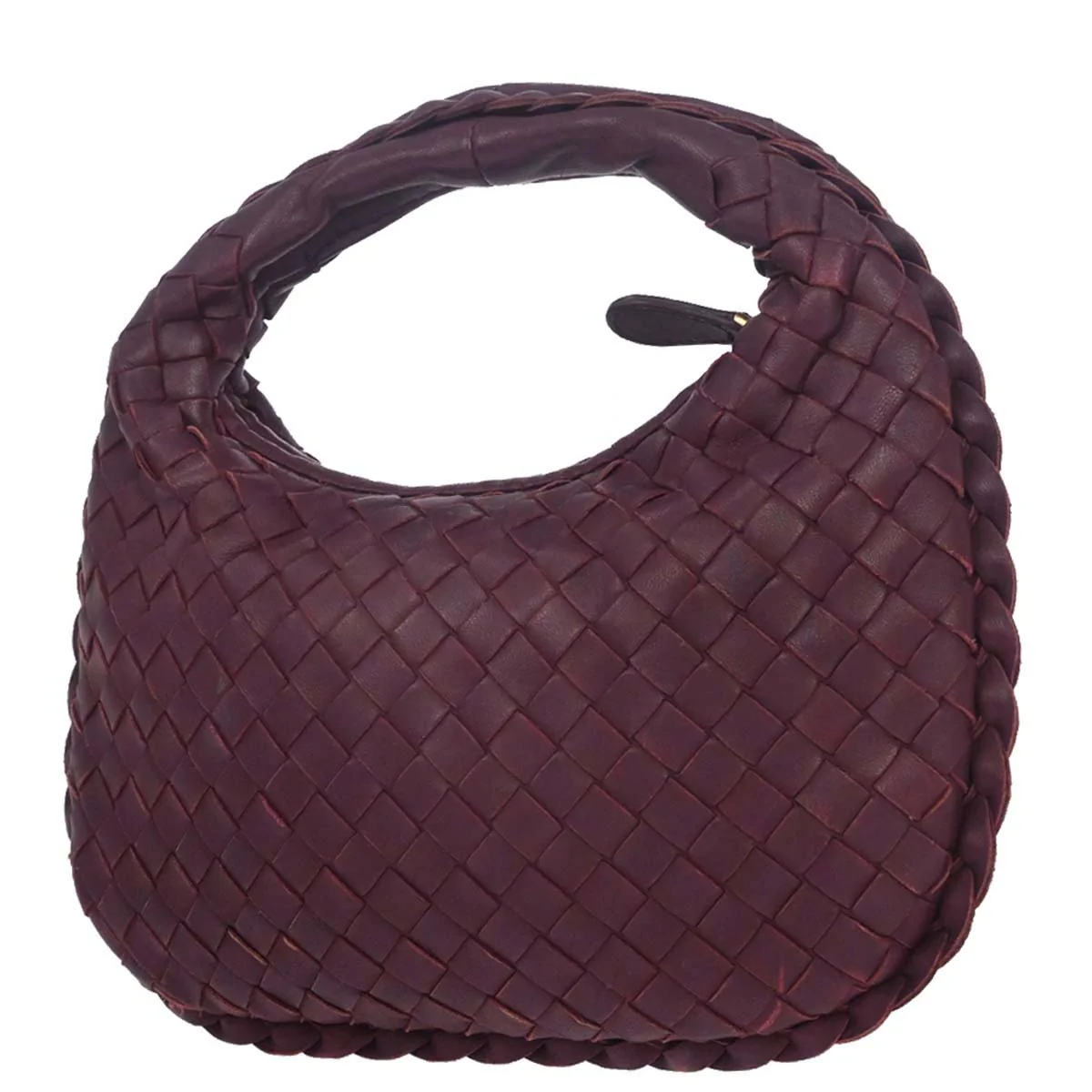 Bottega Veneta Purple Lambskin Intrecciato Hobo Handbag - Image 2