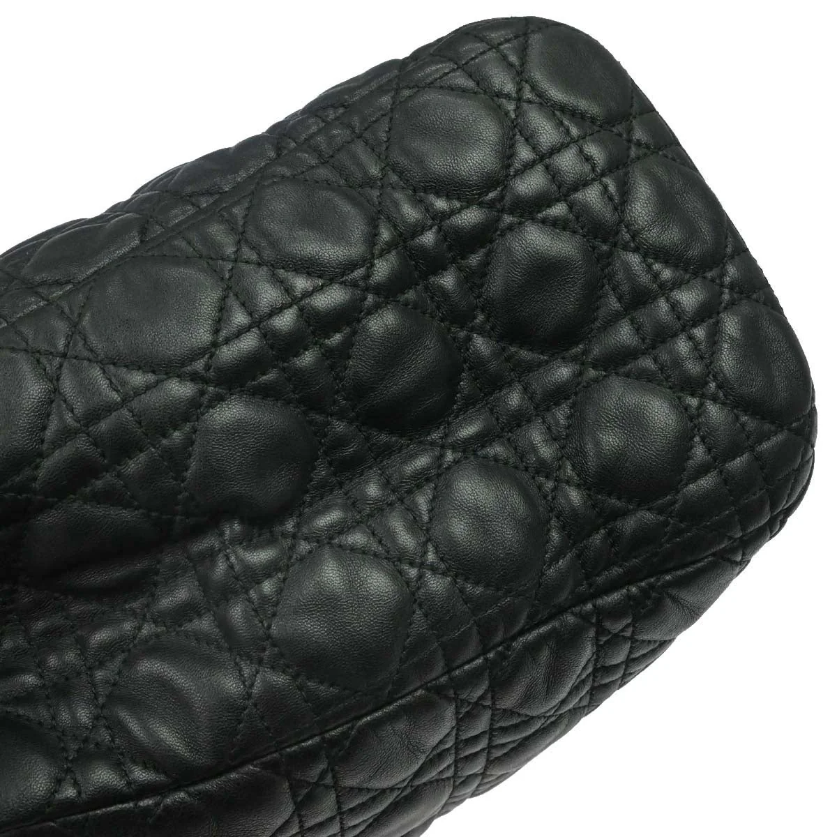 Christian Dior Black Lambskin Cannage Tote Handbag - Image 8