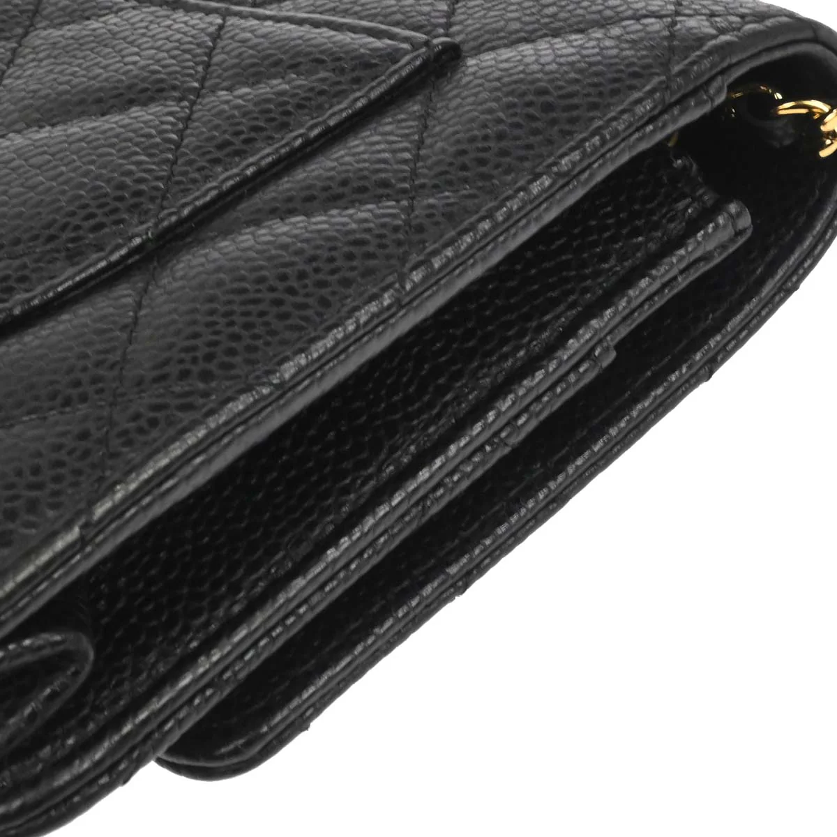 Chanel Black Caviar Classic WOC Wallet on Chain Bag - Image 8