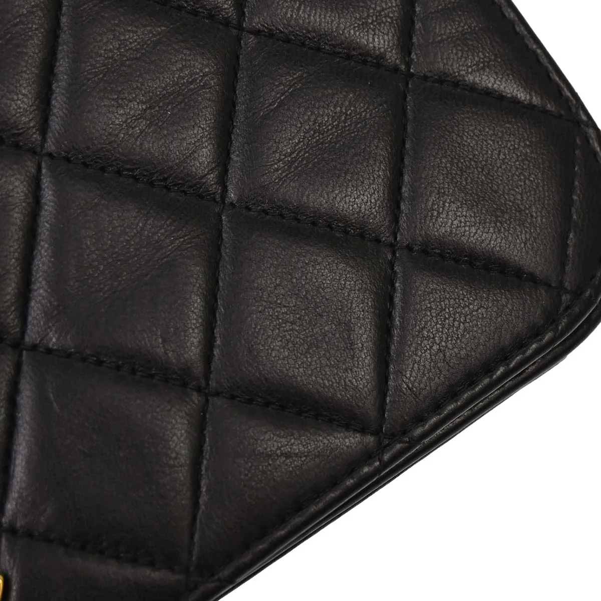 Chanel Black Lambskin Pushlock Small Full Flap Shoulder Bag - Image 10