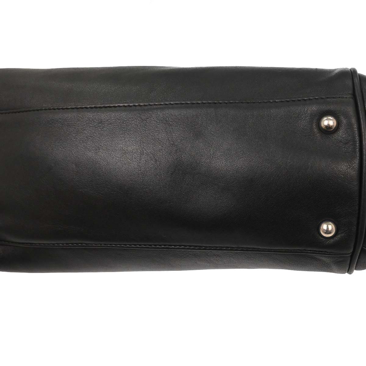 Chanel 2009-2010 Black Lambskin Tote Chain Handbag - Image 11