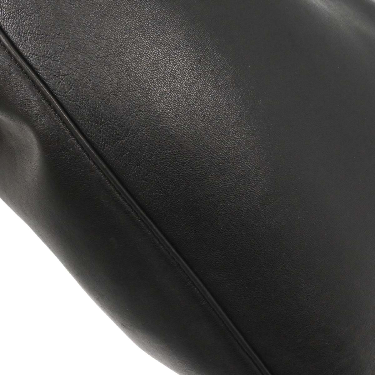 Chanel 2009-2010 Black Lambskin Tote Chain Handbag - Image 14