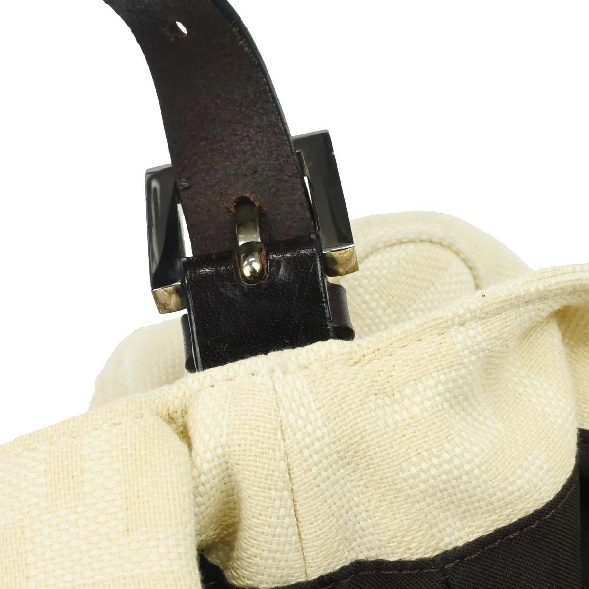 Fendi Ivory Canvas Zucca Mamma Baguette Handbag - Image 17