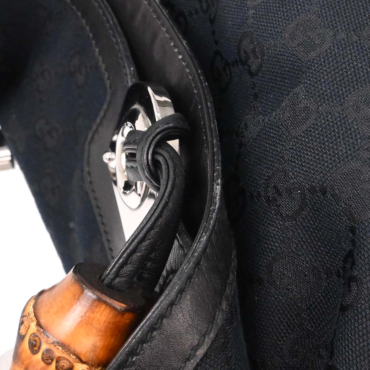 Gucci Black GG Canvas and Leather Medium Babouska Indy Hobo - Image 12