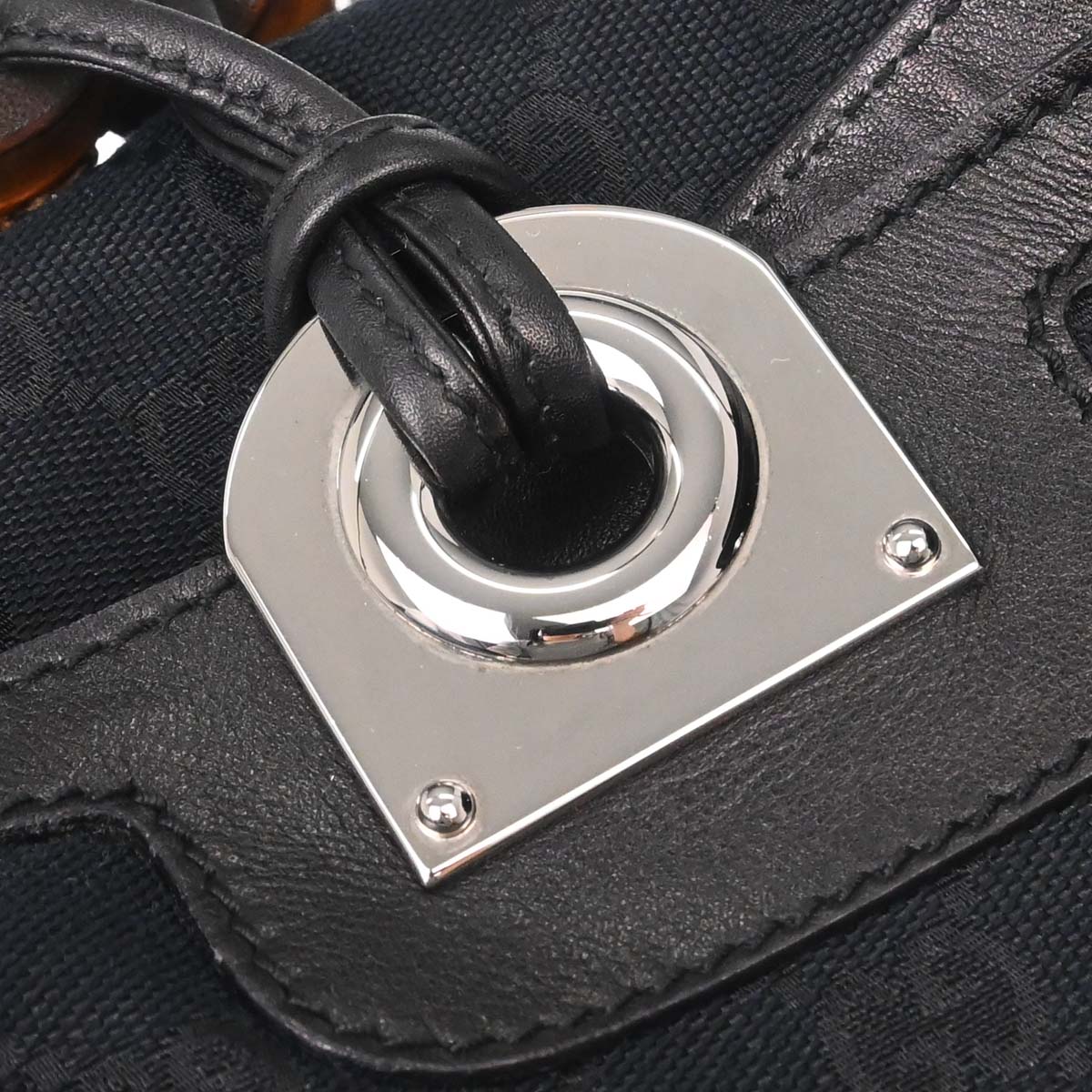 Gucci Black GG Canvas and Leather Medium Babouska Indy Hobo - Image 5