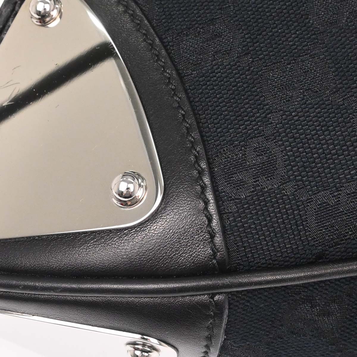 Gucci Black GG Canvas and Leather Medium Babouska Indy Hobo - Image 8