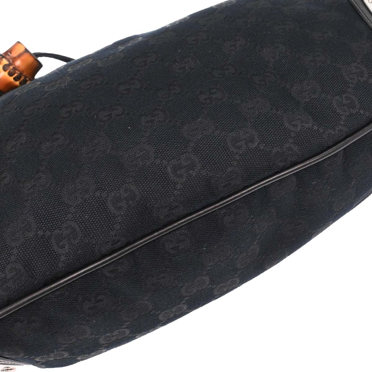 Gucci Black GG Canvas and Leather Medium Babouska Indy Hobo - Image 9