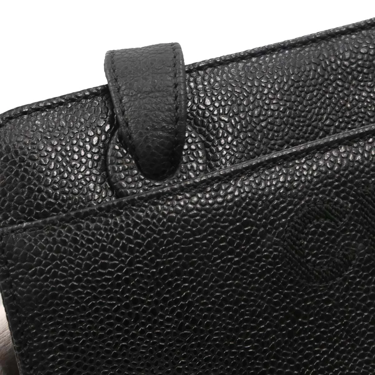 Chanel Black Caviar Skin Shoulder Tote Bag - Image 13