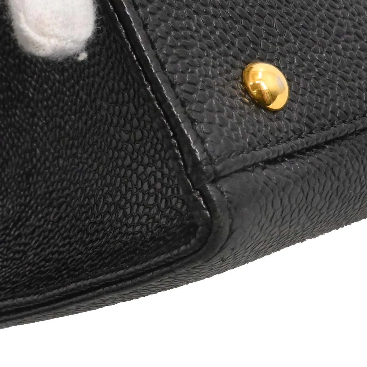 Chanel Black Caviar Skin Shoulder Tote Bag - Image 5
