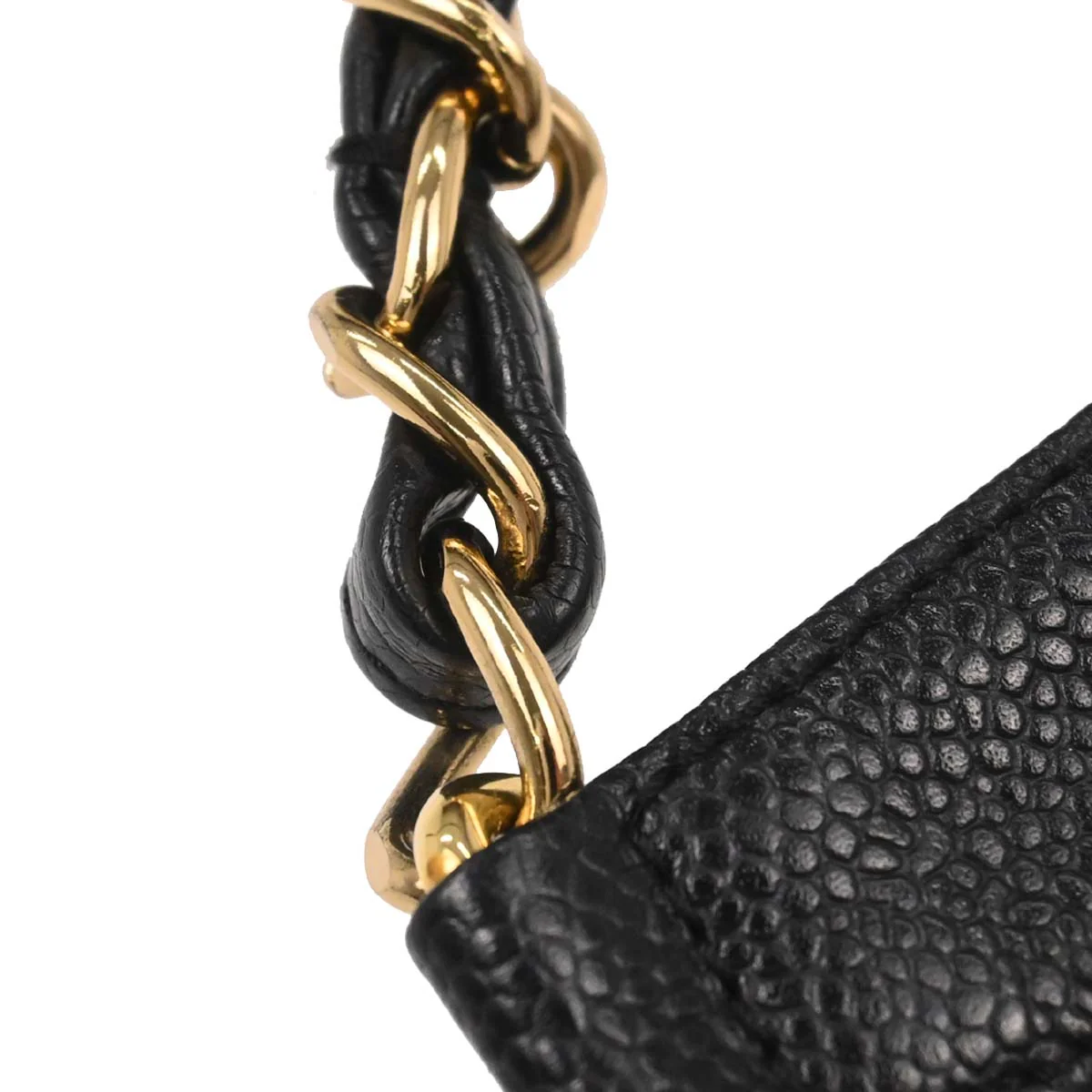 Chanel 2002-2003 Black Caviar Skin Chain Handbag - Image 19