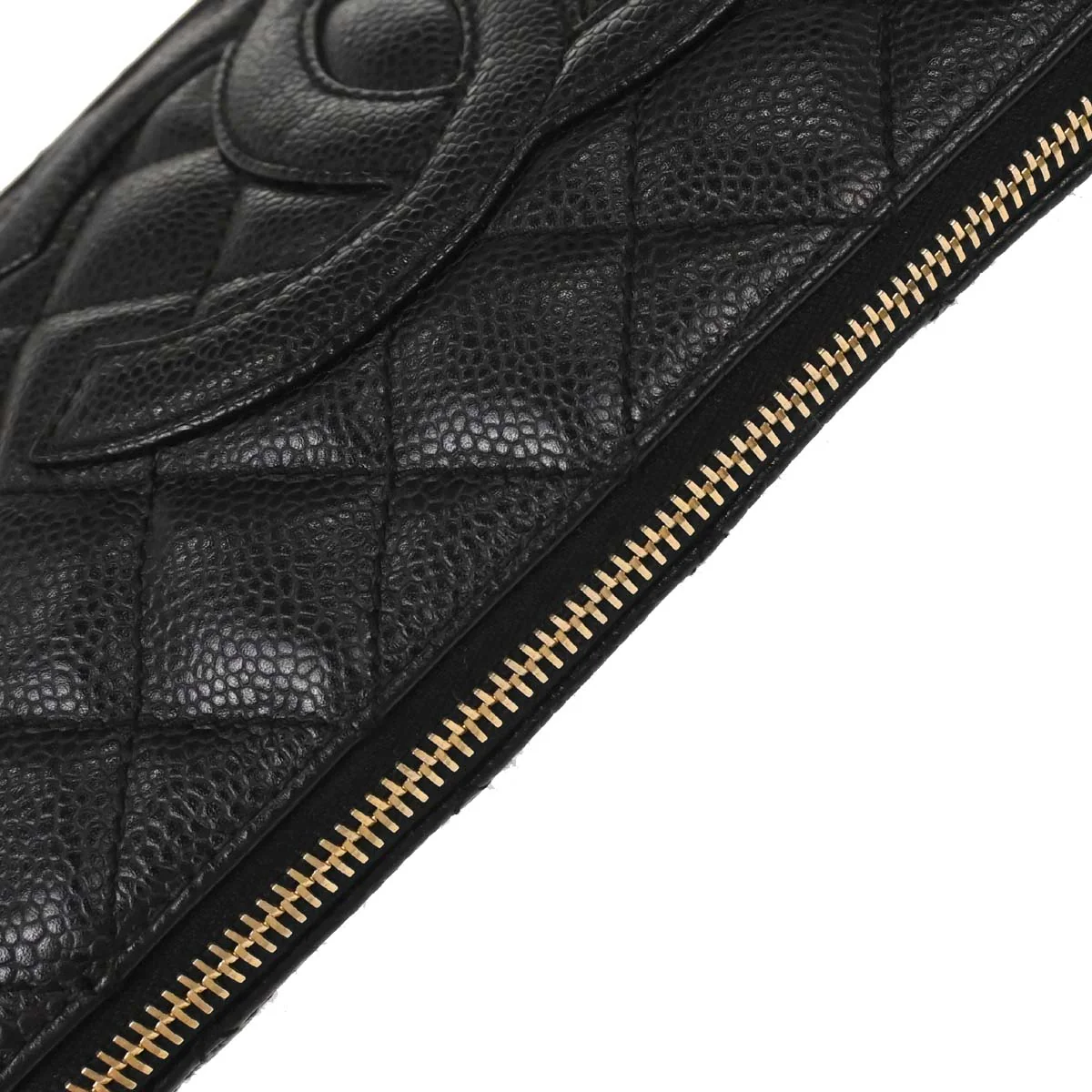 Chanel 2002-2003 Black Caviar Skin Chain Handbag - Image 4
