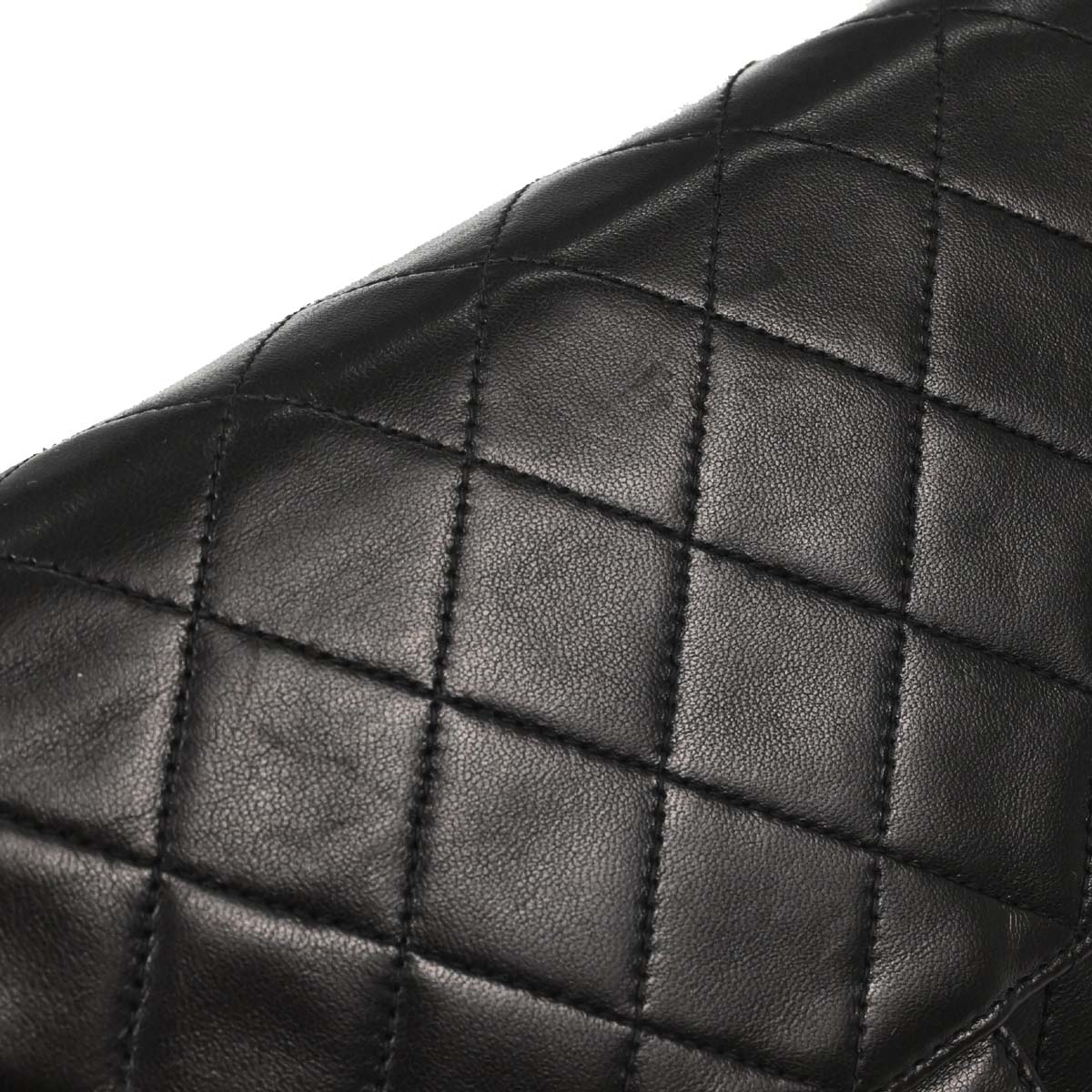 Chanel Black Lambskin Pushlock Medium Half Flap Shoulder Bag - Image 12