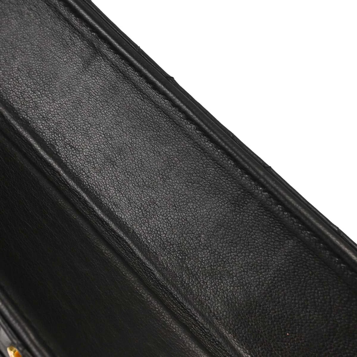 Chanel Black Lambskin Pushlock Medium Half Flap Shoulder Bag - Image 6