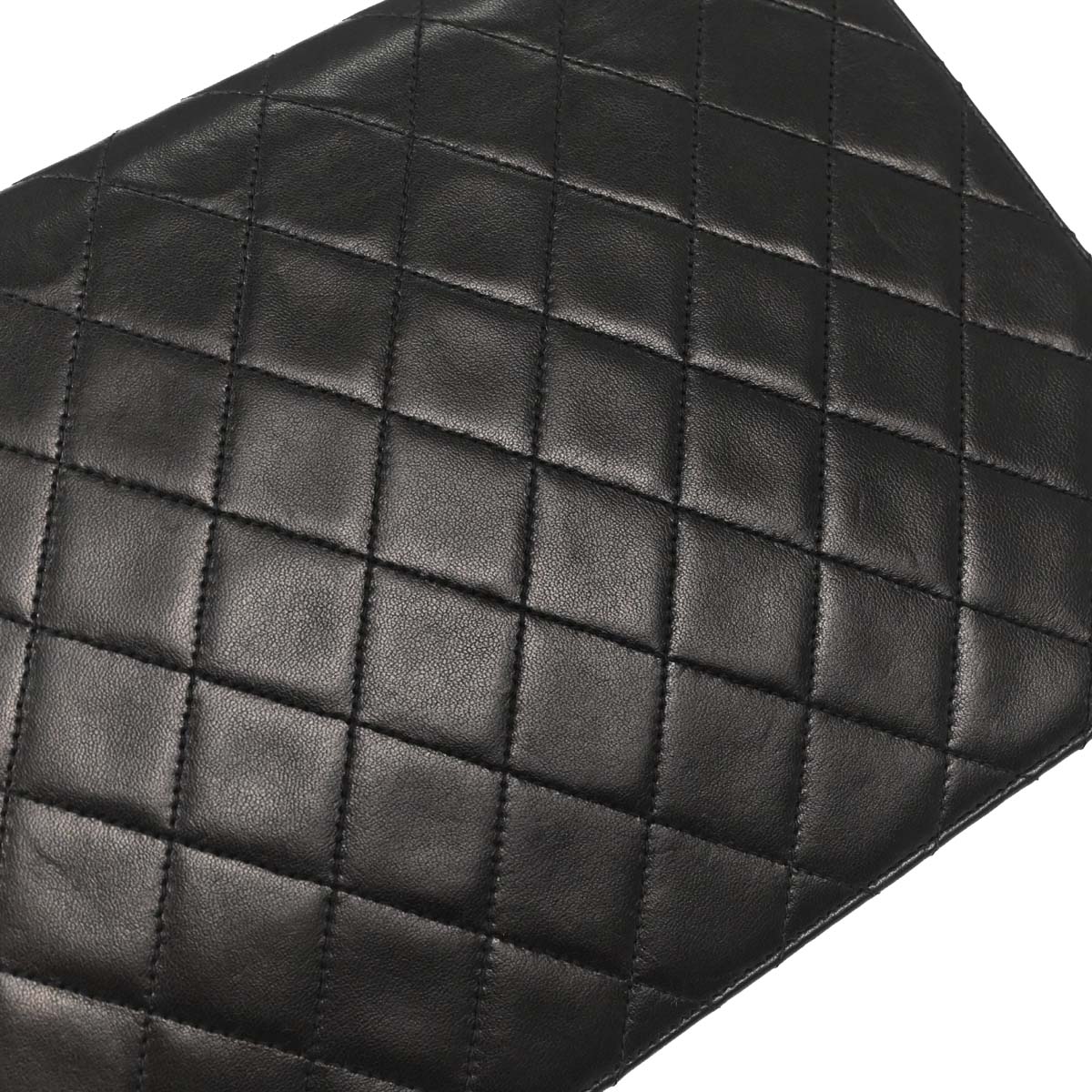 Chanel Black Lambskin Pushlock Medium Half Flap Shoulder Bag - Image 8