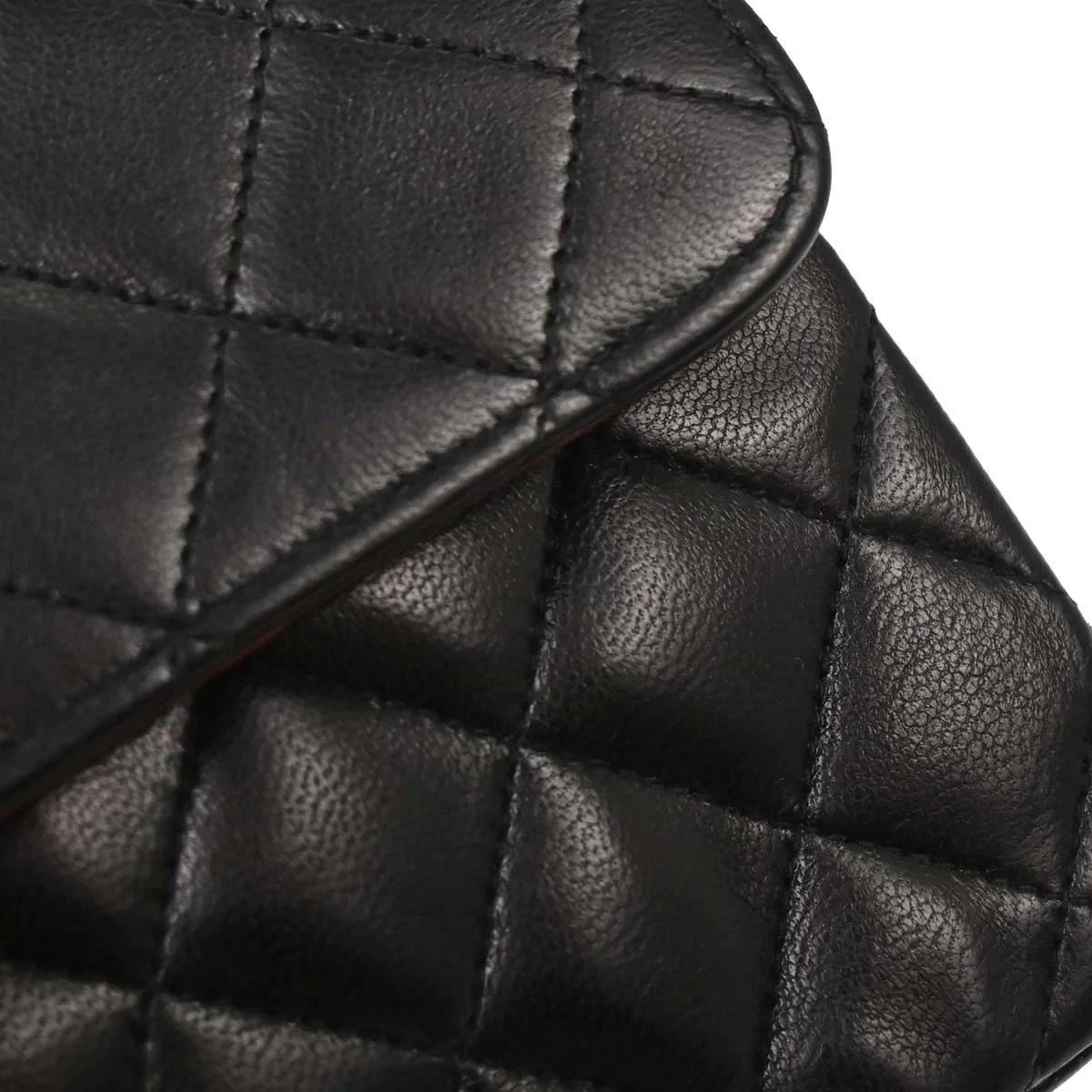 Chanel Black Lambskin Shoulder Bag - Image 11