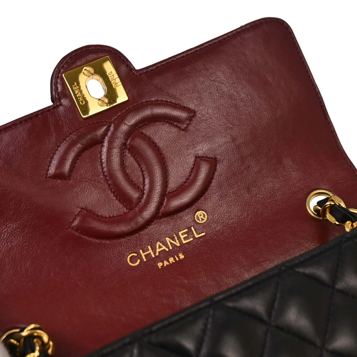 Chanel Black Lambskin Shoulder Bag - Image 14